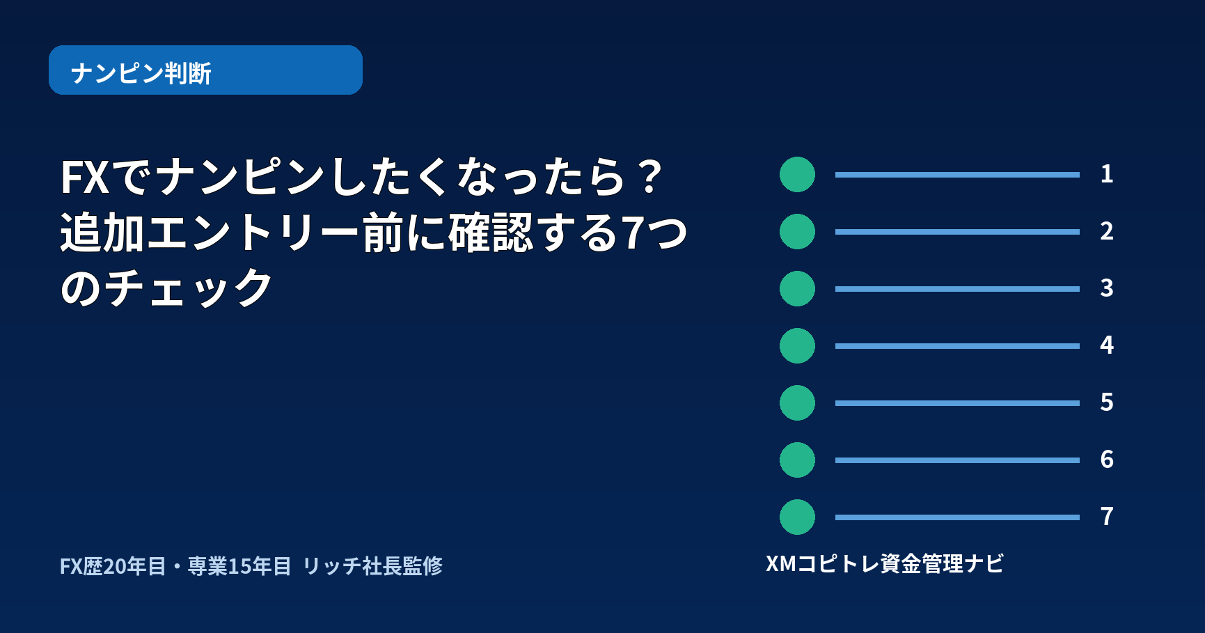 ナンピン前の7項目チェックを図解したアイキャッチ画像