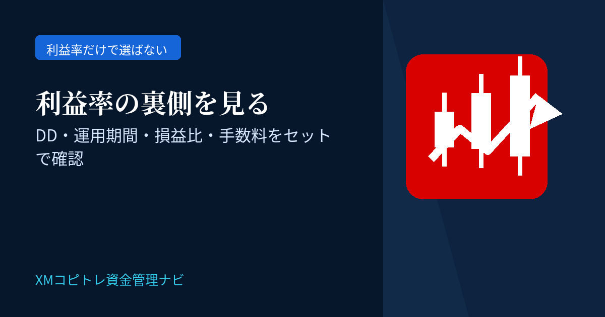 XMコピトレを利益率だけで選ぶ危険性を解説するアイキャッチ画像